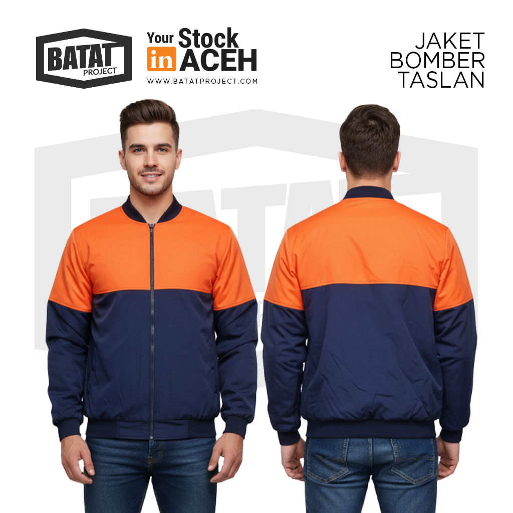 JB0001 // Jaket Bomber Orange - Dongker
