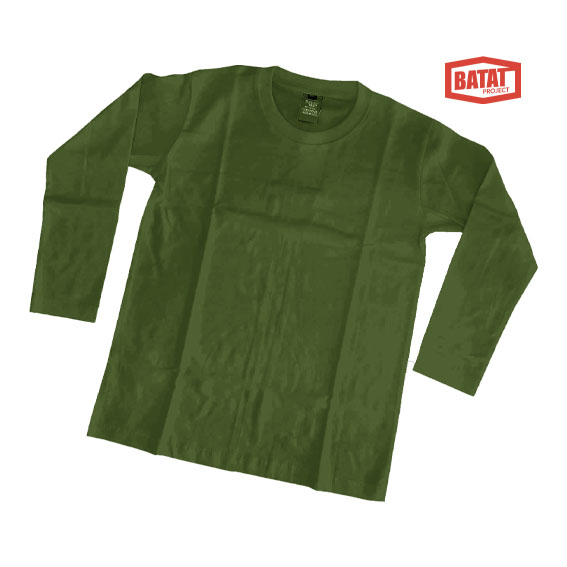 0307 // Kaos Cotton Combed 30s Hijau TNI Panjang