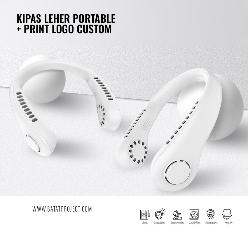 Kipas Leher Portable + Printing Logo