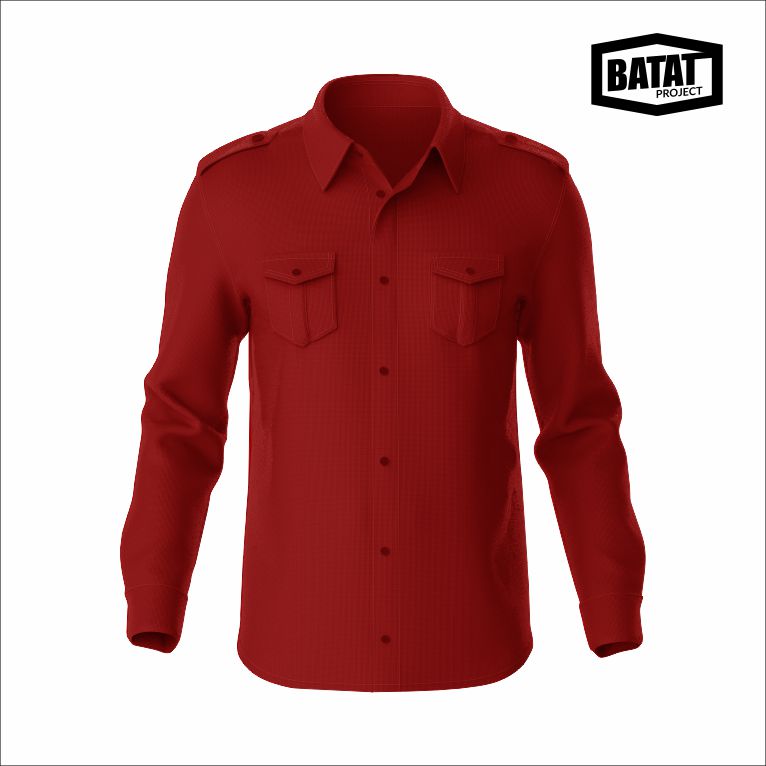 Kemeja PDL Polos Maroon Panjang (726SD)