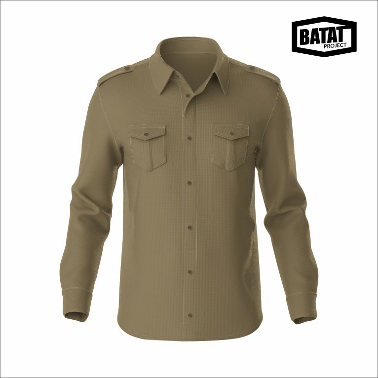 Kemeja PDL Polos Cream Panjang (102A) 