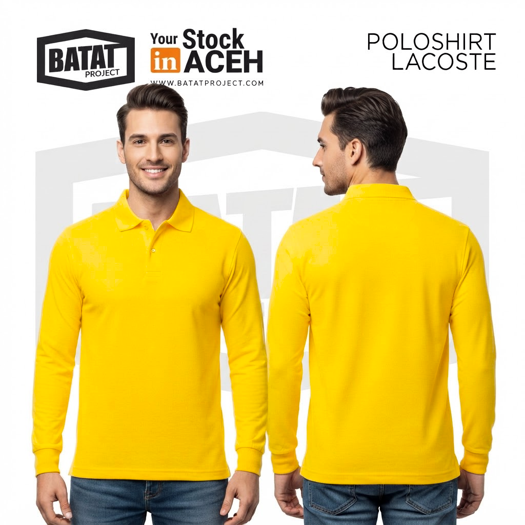 Poloshirt Lacoste Kuning Mas (Lengan Panjang)