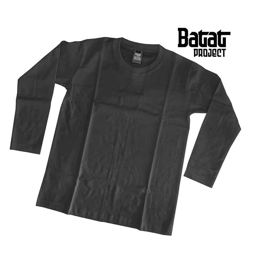 0101 // Kaos Cotton Combed 30 Abu Tua Panjang 