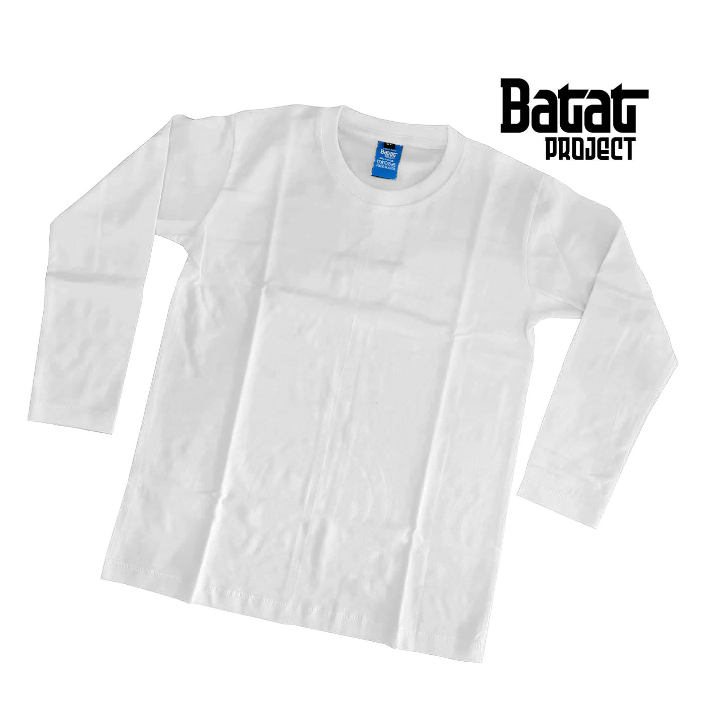 00518 // Kaos Cotton Combed 30s Putih Panjang