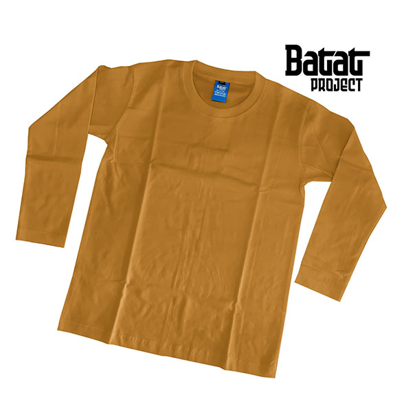 0102 // Kaos Cotton Combed 30s Kuning Busuk (Mustard) Panjang