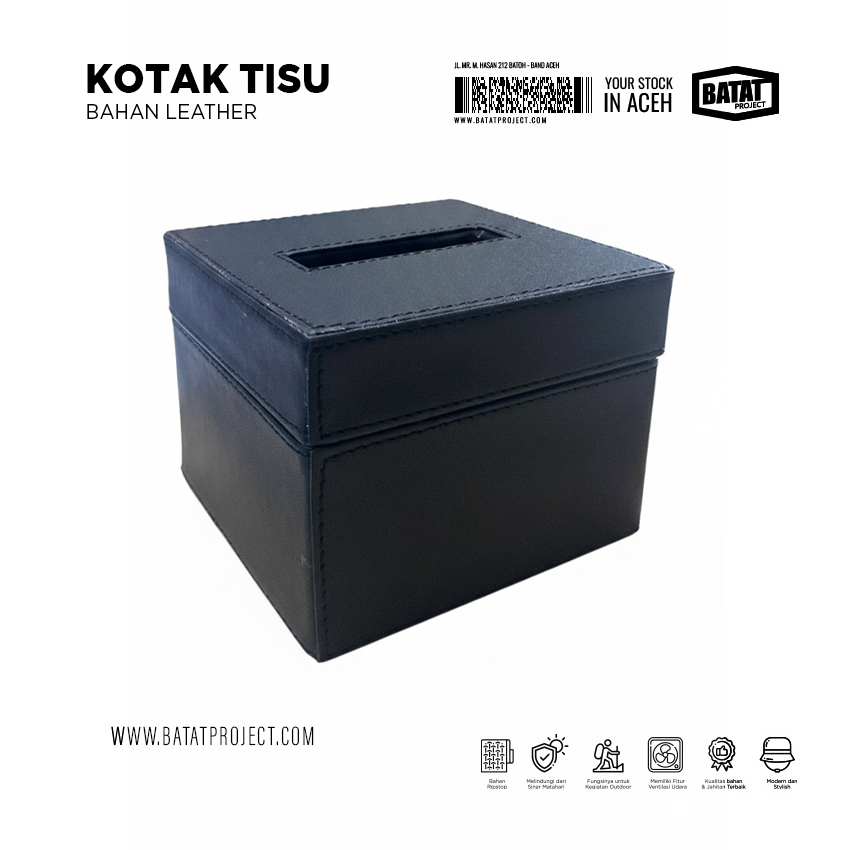 Kotak Tisu Bahan Leather