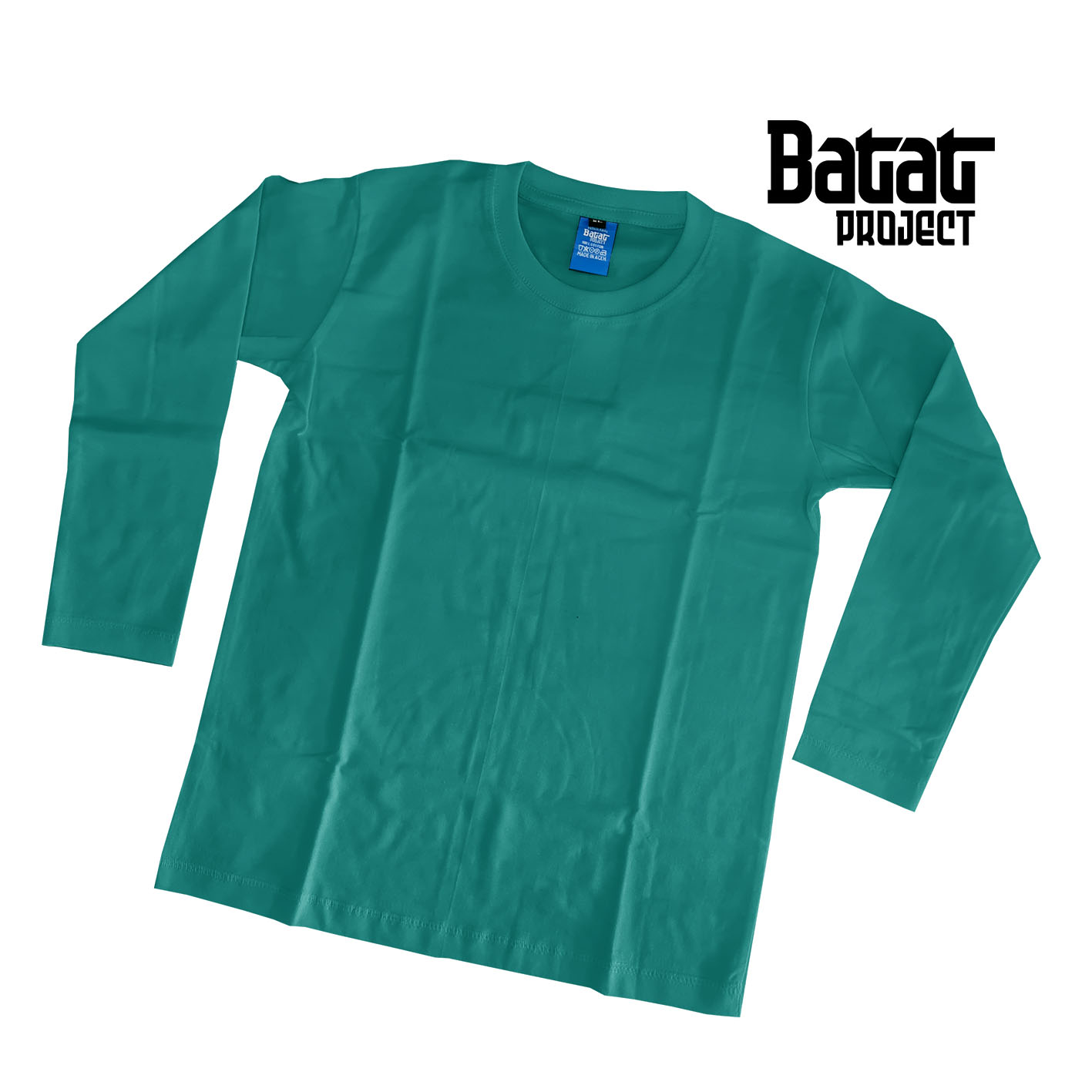 0131// Kaos Cotton Combed 30S Toska Panjang