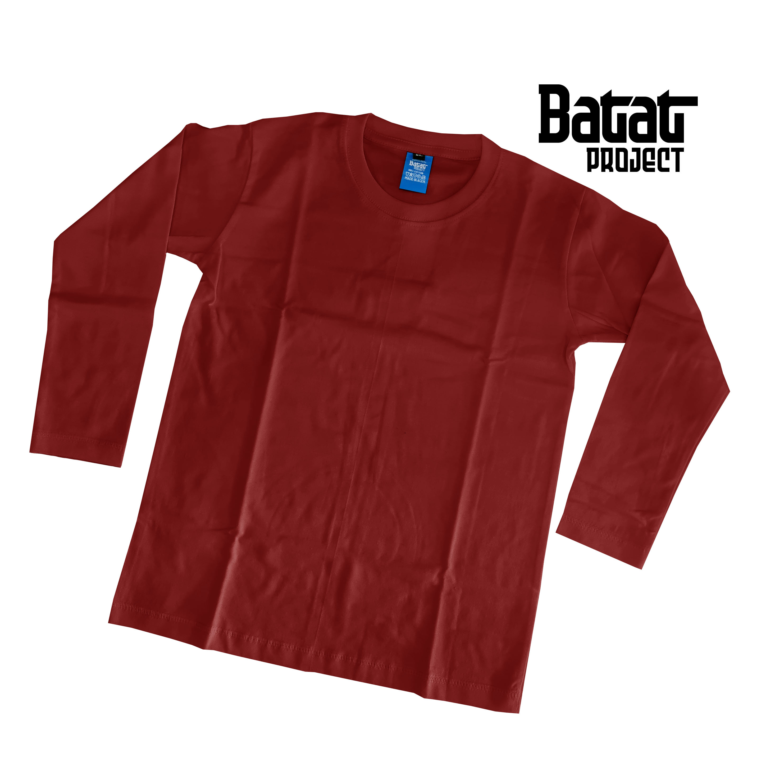 00613 //  Kaos Cotton Combed 30s Maroon Panjang