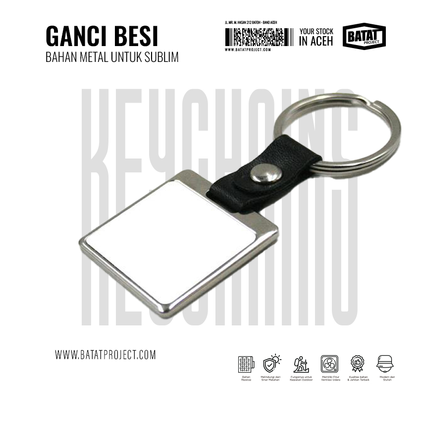 Gantungan Kunci Besar Persegi (Sublimasi)