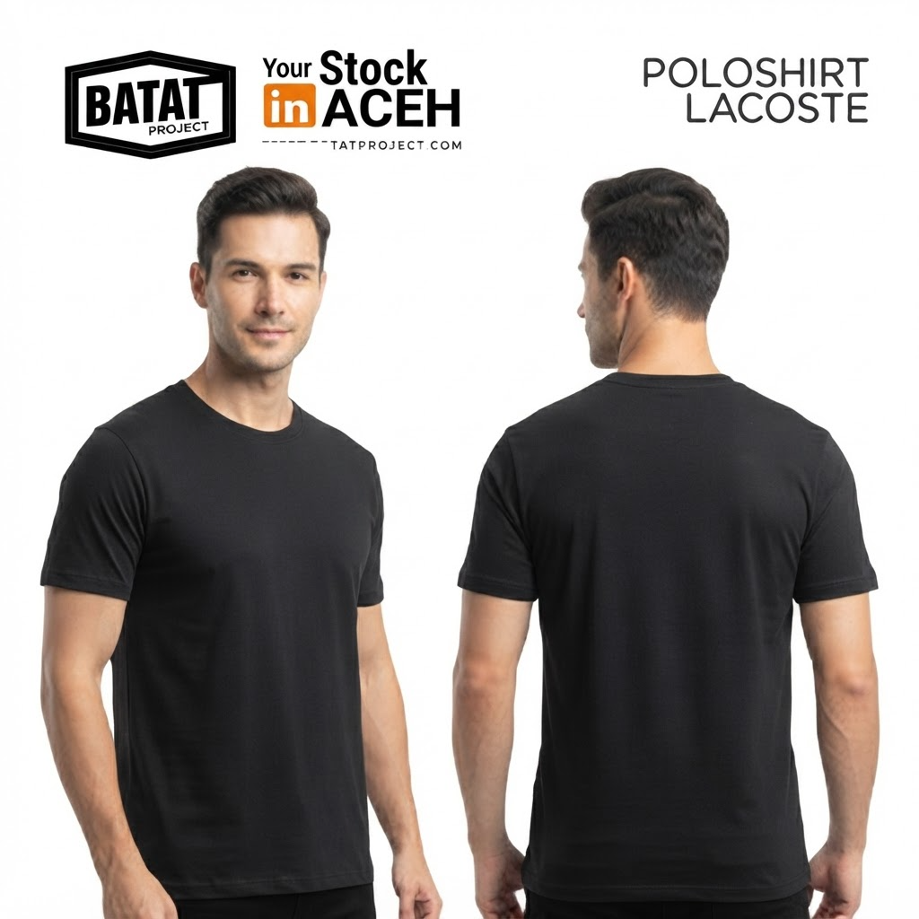 Kaos Cotton Compact 20s Hitam