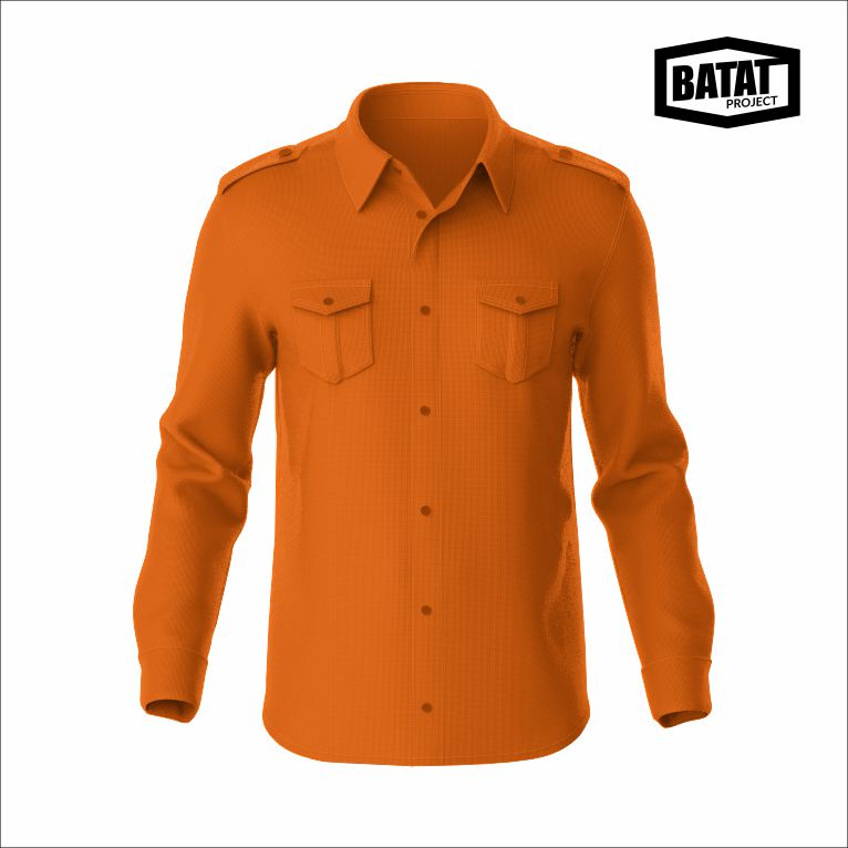 Kemeja PDL Polos Orange Panjang