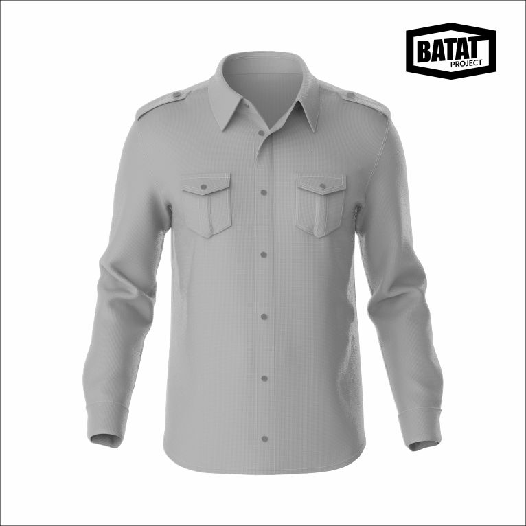 Kemeja PDL Polos Abu Panjang