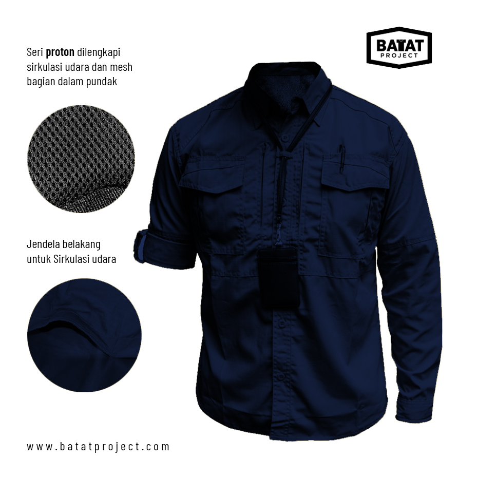 Kemeja Tactical Drill Warna Navy